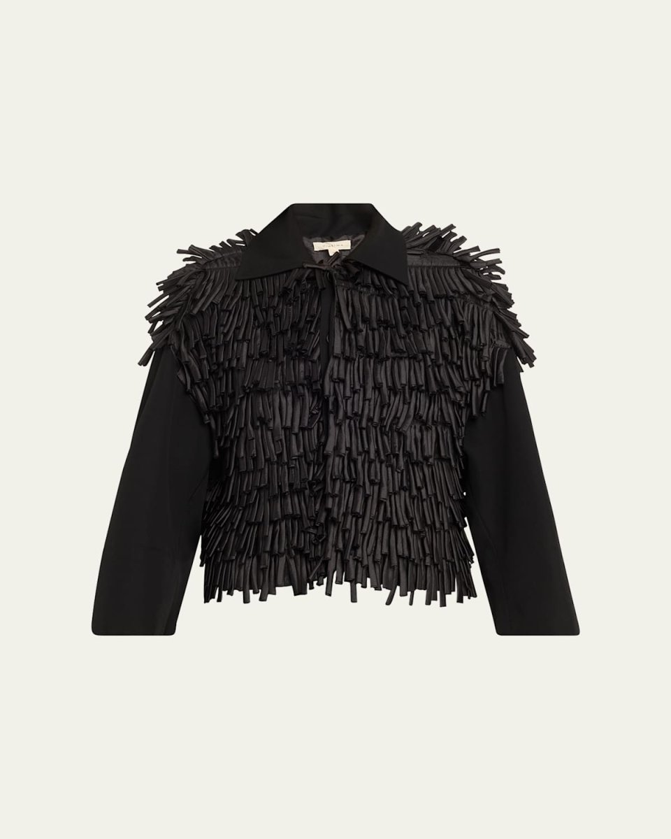 Penlyne Rolled Fringe Wool Jacket